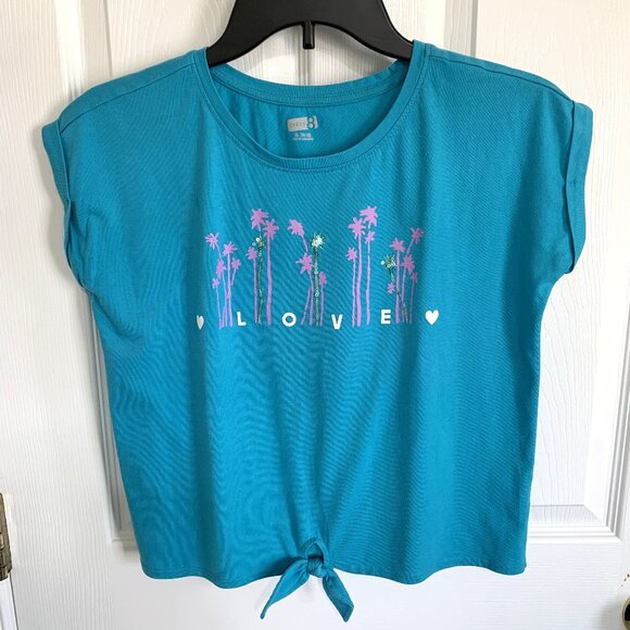 Crazy 8 Children's Place Grils T-shirts Blue Green Size 14 Unicorn Short Sleeves - Picture 3 of 16